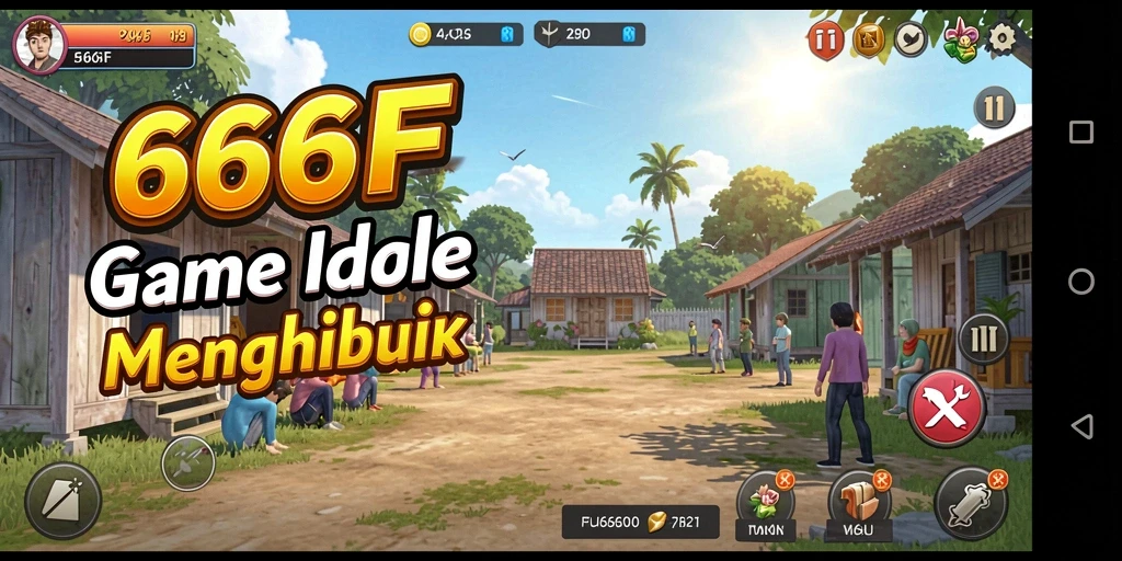 Tampilan gameplay 666F dengan elemen Idle yang menarik.