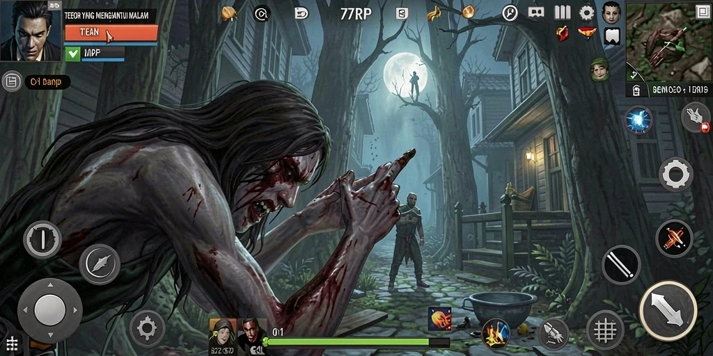 Gameplay mencekam di 77RP dengan suasana seram yang mendalam.