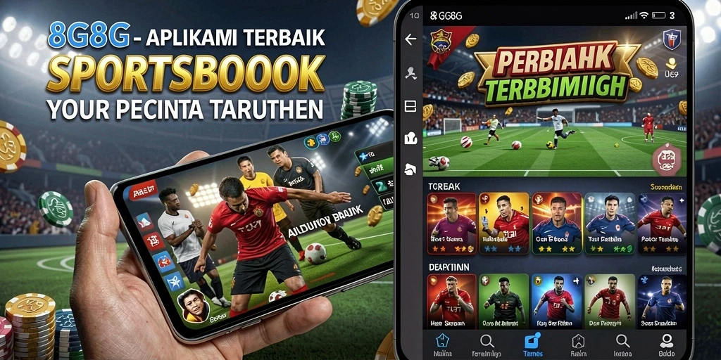 Tampilan menarik dari aplikasi 8G8G yang menampilkan taruhan olahraga.