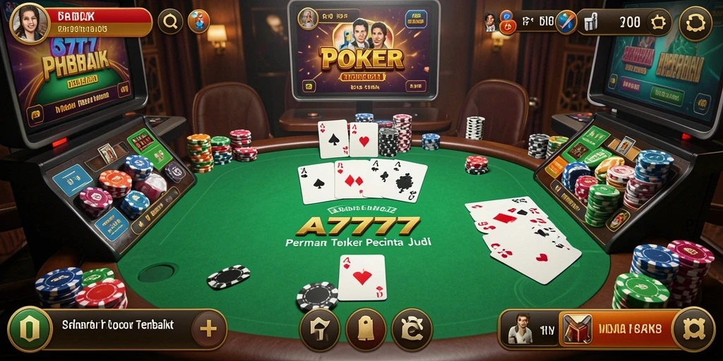 Screenshot gameplay A7777 menampilkan aksi seru permainan Poker.