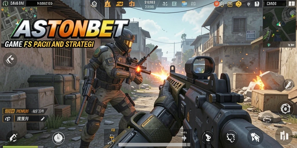 Gameplay mendebarkan dari ASTONBET dengan aksi tembak-menembak yang intens.