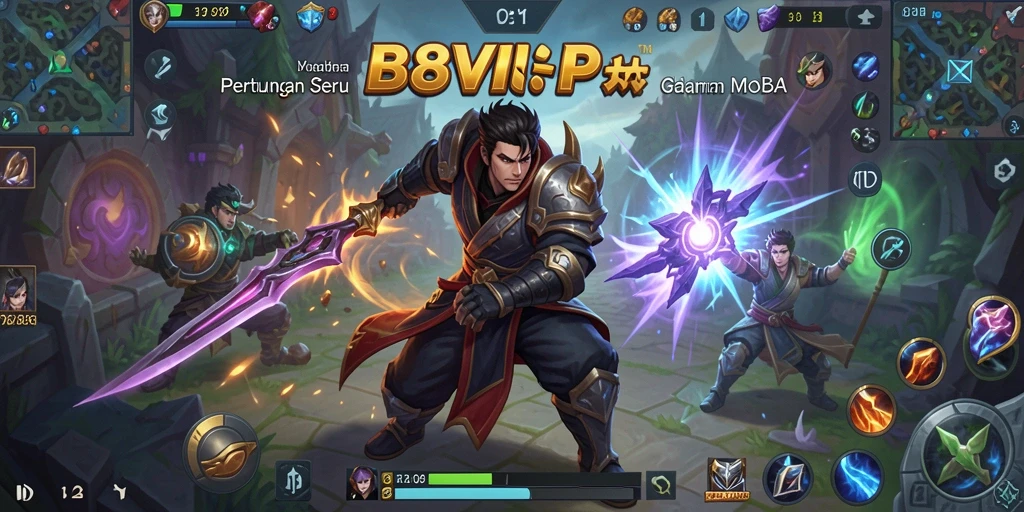 Tampilan gameplay seru dalam B8VIP dengan aksi pertarungan yang intens.