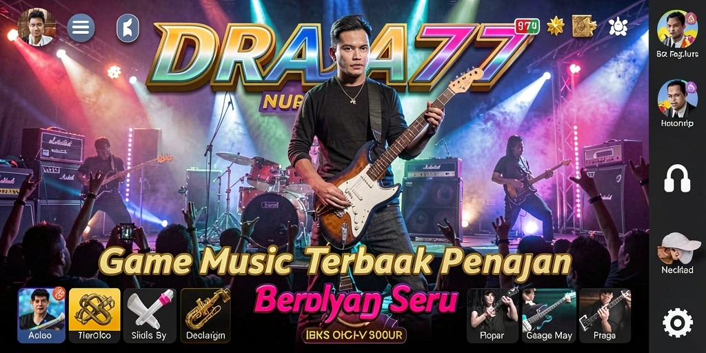 Gameplay seru DRAJA777 dengan berbagai pilihan lagu.