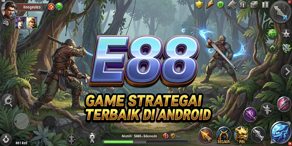 Screenshot E88 menampilkan aksi pertempuran seru di gameplay SLG.