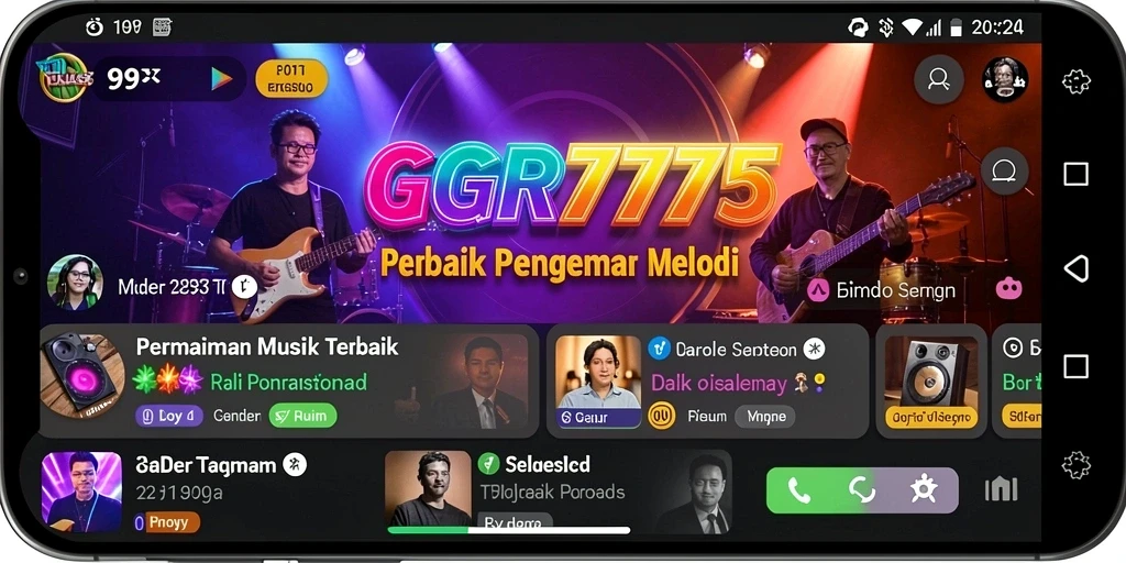 Tangkapan layar utama GGR7777 menampilkan gameplay yang dinamis dan interaktif.