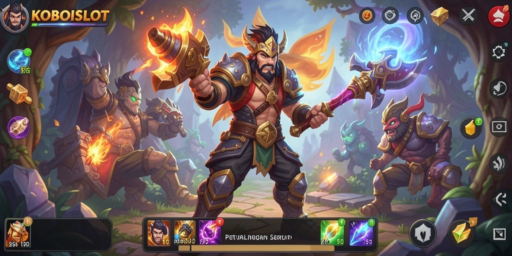 Tampilan menakjubkan dari gameplay KOBOISLOT di dunia ARPG.