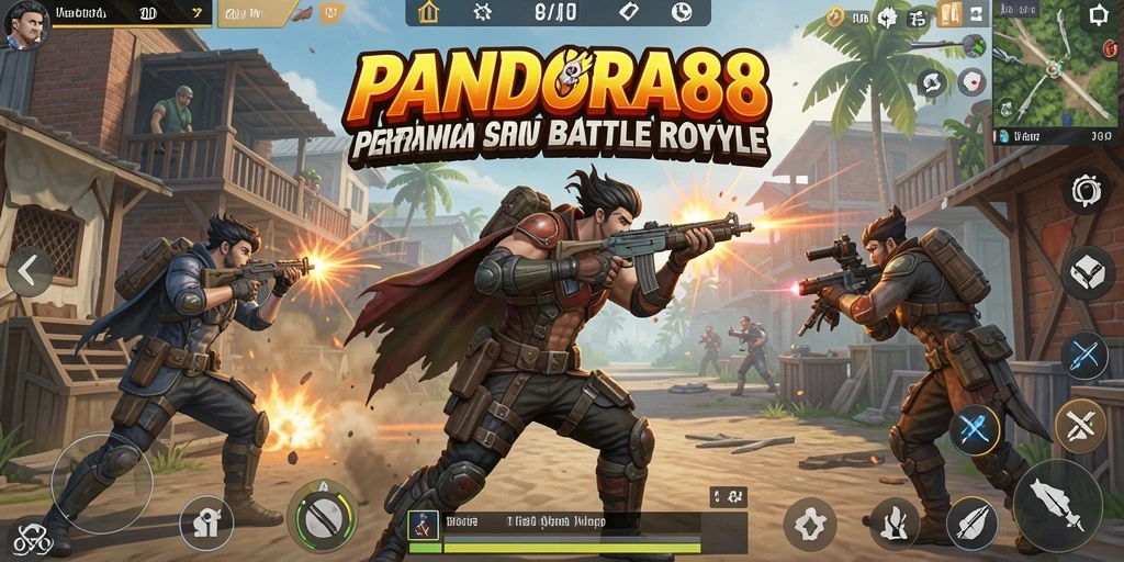 Gameplay intens dalam PANDORA88, pertempuran seru antar pemain.