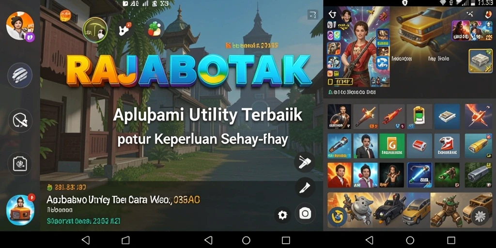 Tampilan utama RAJABOTAK dengan fitur yang menonjol