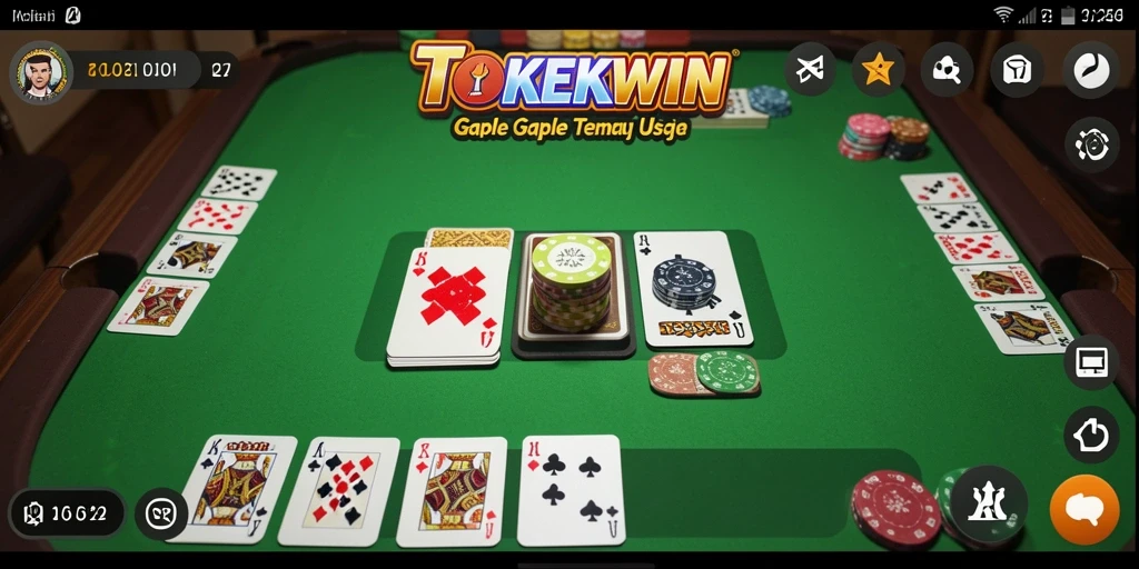Tampilan gameplay Gaple di TOKEKWIN yang menarik dan interaktif.